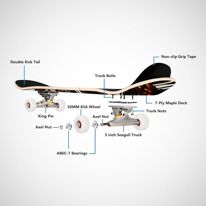 WeSkate 3108-1 monopatín, Unisex Adulto
