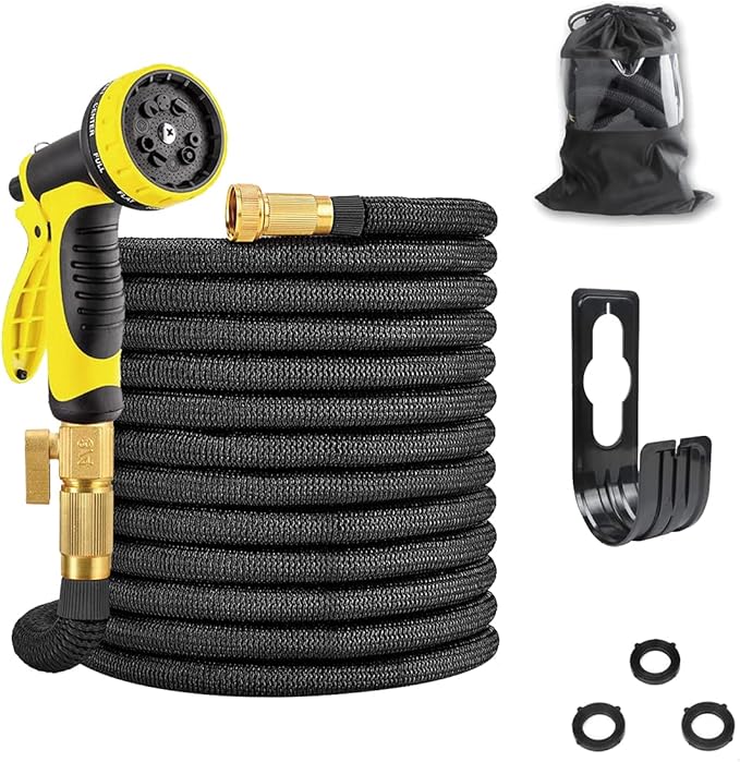 Manguera de jardín flexible con boquilla de 5m a 15m