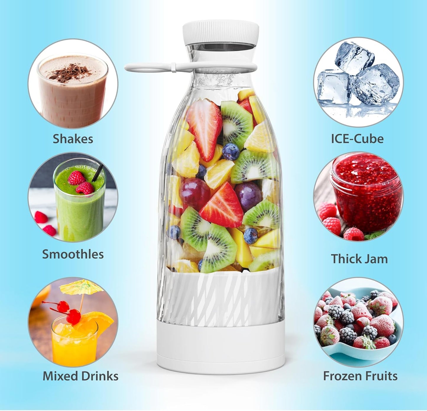 Botella batidora portatil 500ml