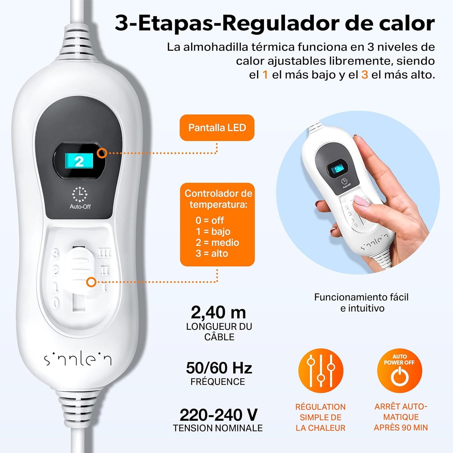 sinnlein Manta Eléctrica Espalda