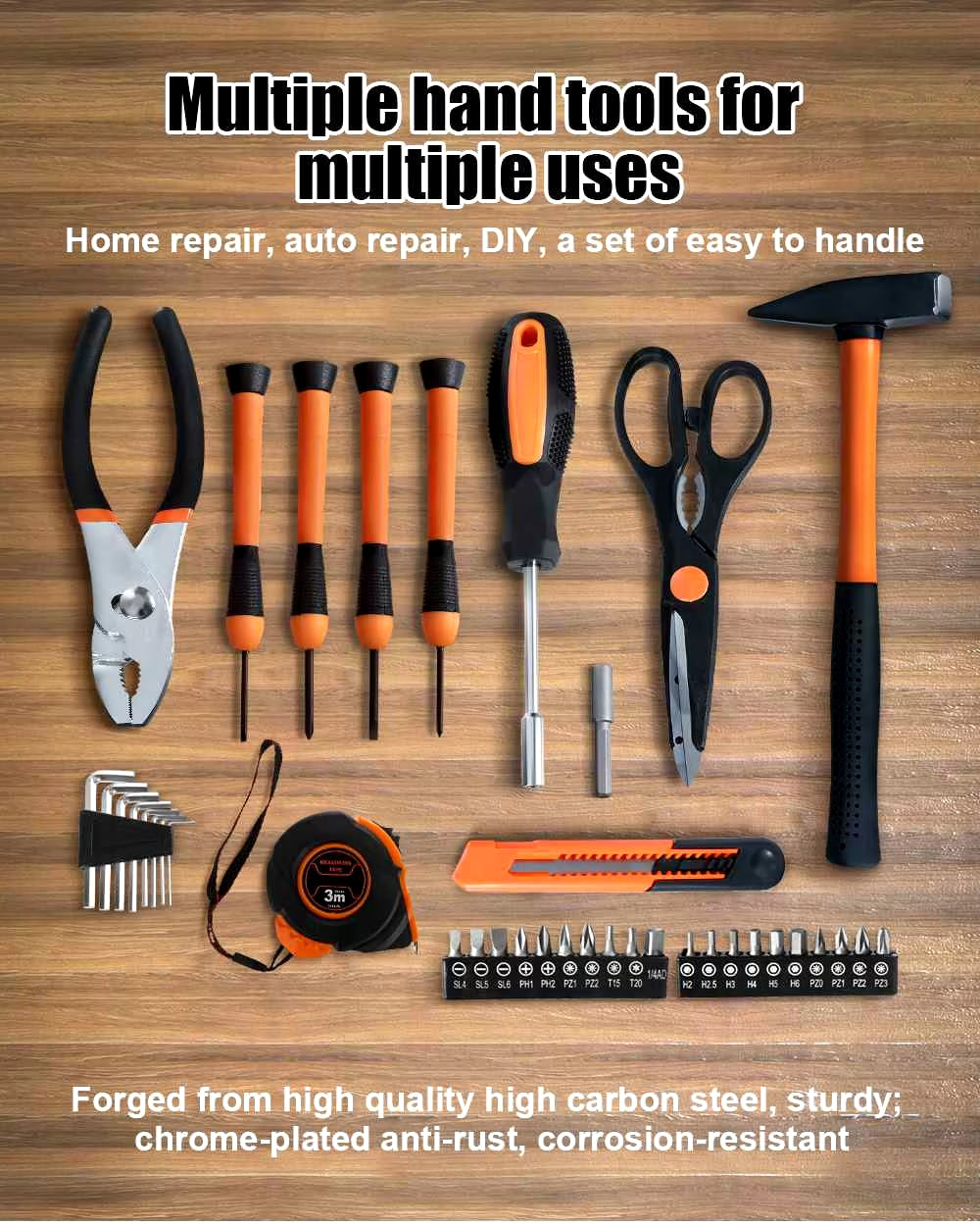 Juego de herramientas de mano de 39 piezas