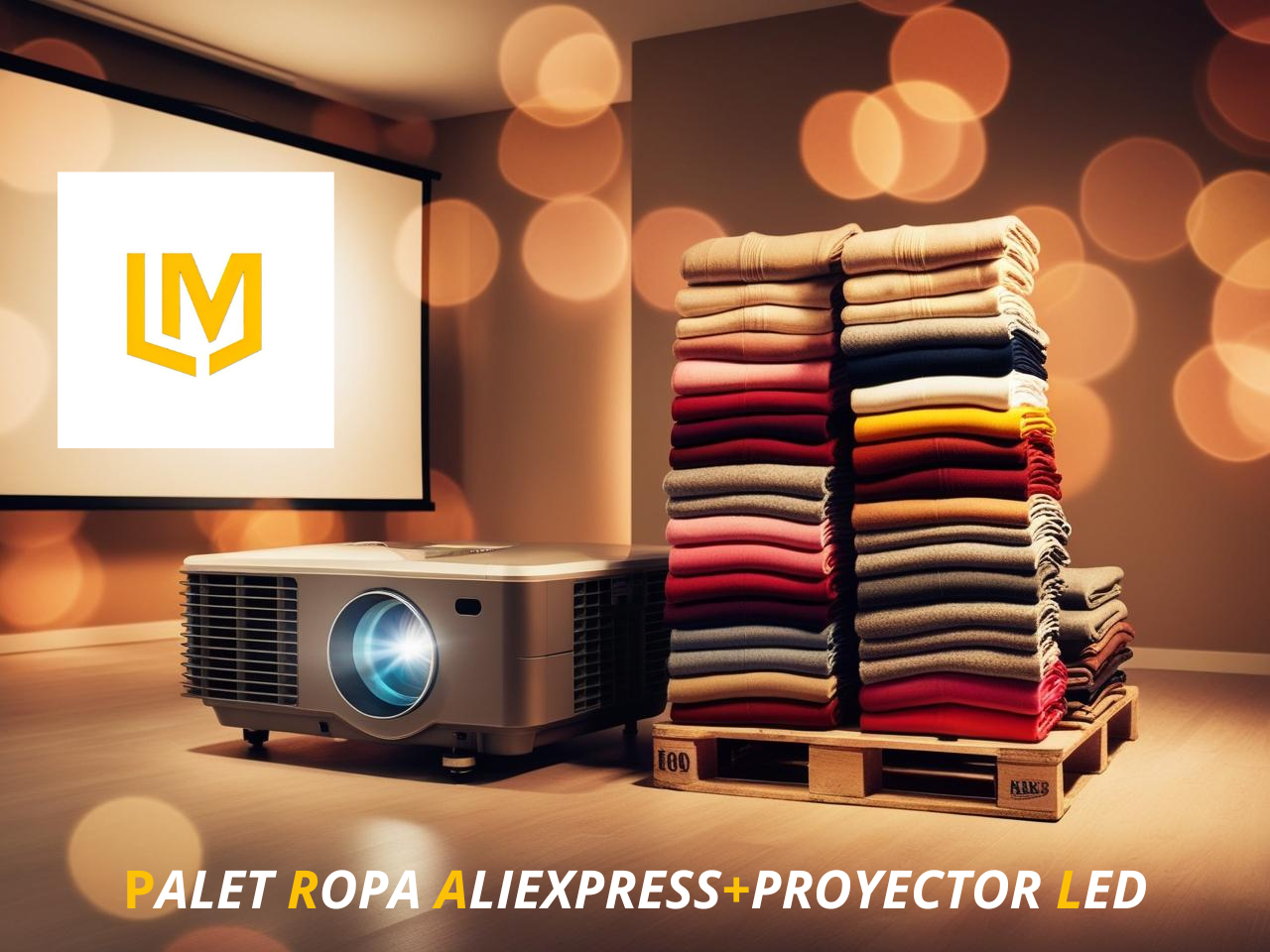Palet ropa Aliexpress+proyector