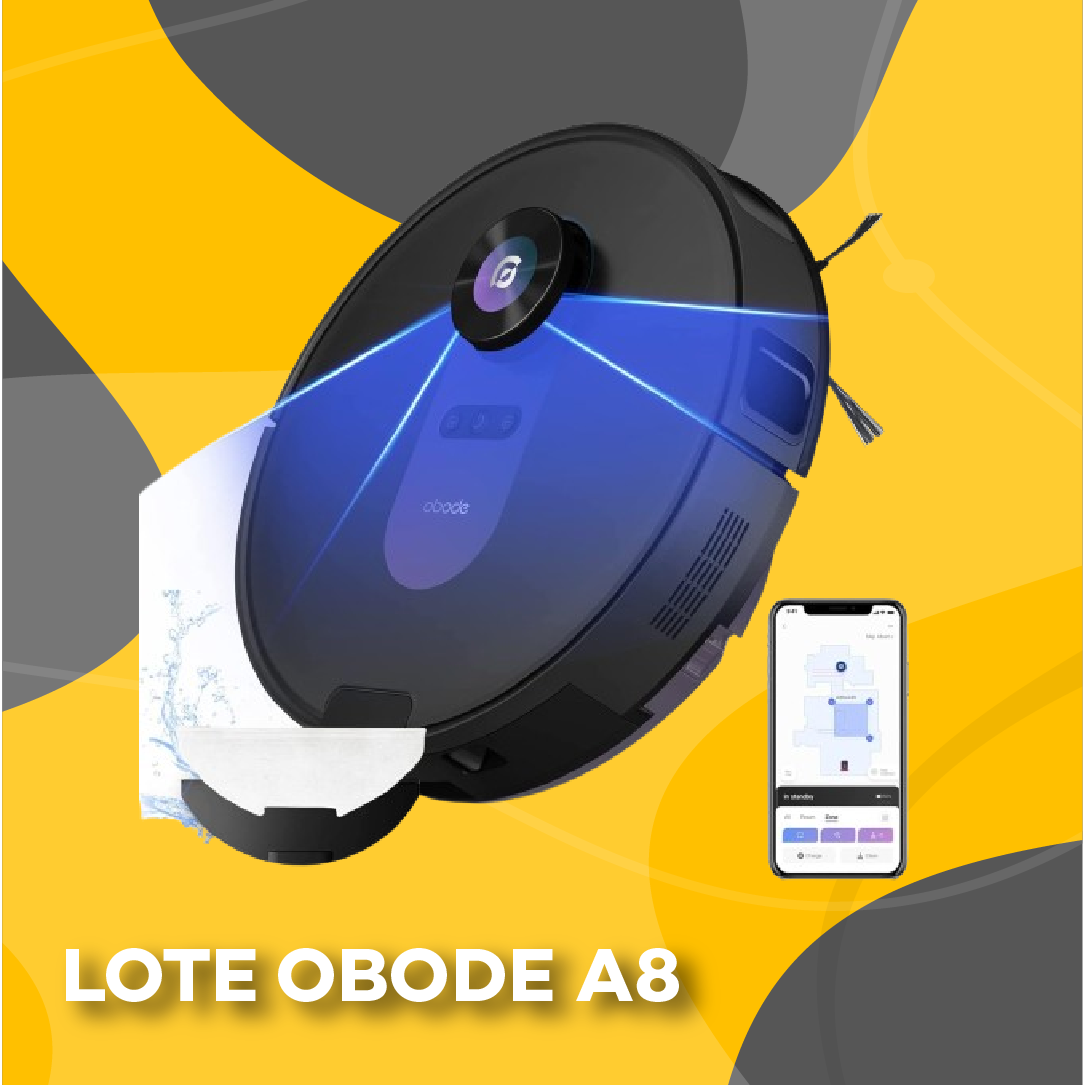 Lote Robot OBODE A8 Aspirador y Friegasuelos