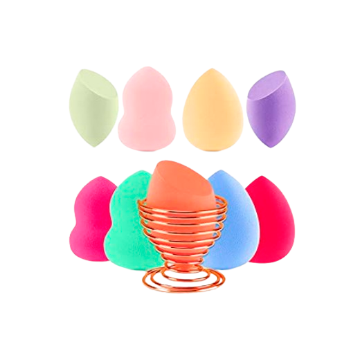 9 coloridas bolas en forma de gota de agua + 1 soporte inferior redondo de oro rosa