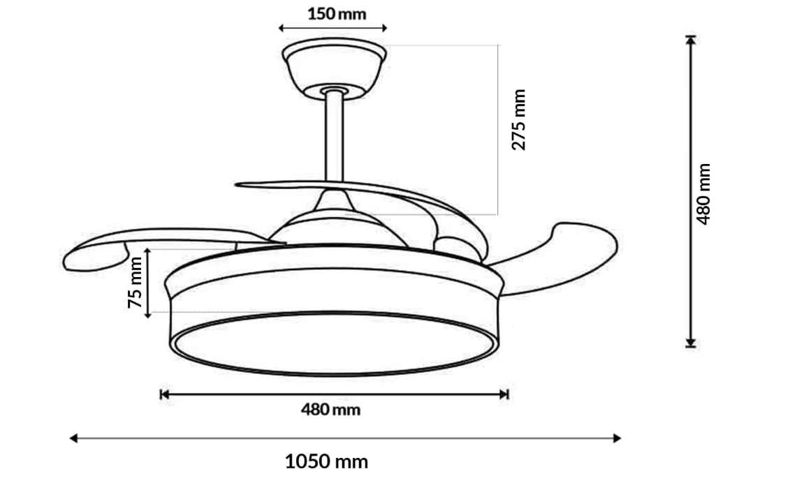 VENTILADORE DE TECHO MIMOTEC 40W