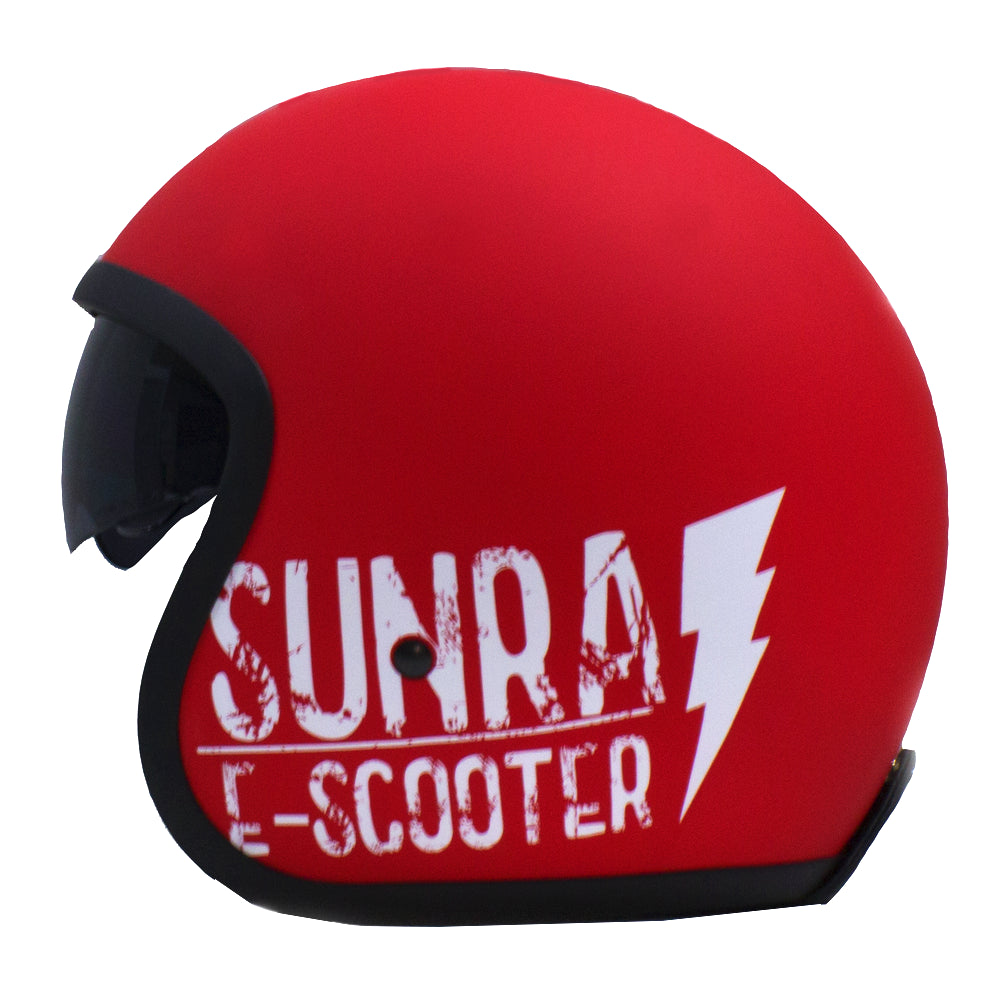 Casco Moto Jet Sunra Rojo