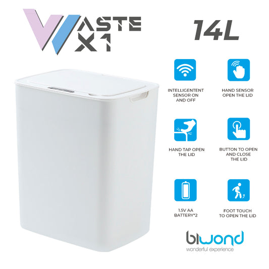 CUBO BASURA INTELIGENTE SENSOR 14L WASTE X1